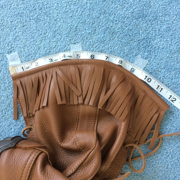 Footskins Women's Fringe Knee High Boots with Soles Size 10 - Picture 6 of 16